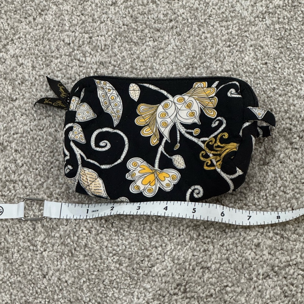 Vera Bradley Yellow Bird Cosmetic Bag with Floral Design